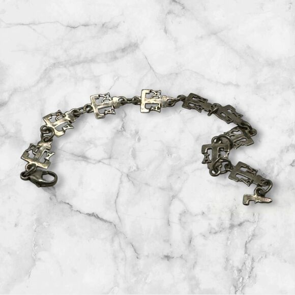 6.75” Sterling Silver ATM Aggie Texas A&M University Link Bracelet - Picture 3 of 4